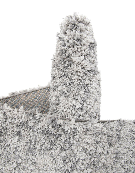 Gray 8' x 10' Hygge Shag Rectangle Area Rug Thick Soft Touch Fluffy & Plush Shaggy Pile 100% Polypropylene With Jute Backing Modern Carpet for Sale at Rug Engine