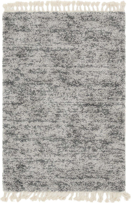 Gray 4' 1 x 6' 1 Hygge Shag Rectangle Area Rug Thick Soft Touch Fluffy & Plush Shaggy Pile 100% Polypropylene With Jute Backing Modern Carpet for Sale at Rug Engine