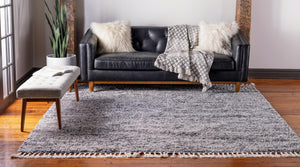 Gray 8' x 8' Hygge Shag Square Area Rug Thick Soft Touch Fluffy & Plush Shaggy Pile 100% Polypropylene With Jute Backing Modern Carpet for Sale at Rug Engine
