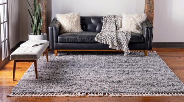 Gray 8' x 8' Hygge Shag Square Area Rug Thick Soft Touch Fluffy & Plush Shaggy Pile 100% Polypropylene With Jute Backing Modern Carpet for Sale at Rug Engine