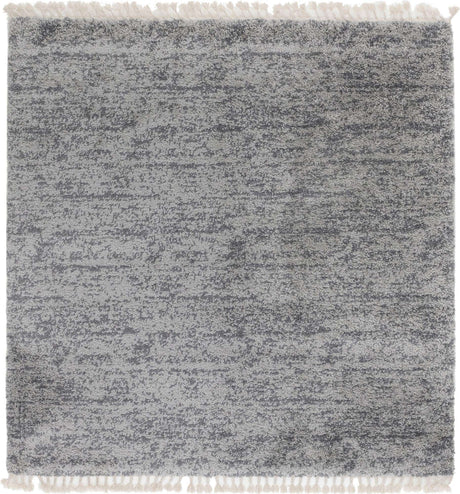 Gray 8' x 8' Hygge Shag Square Area Rug Thick Soft Touch Fluffy & Plush Shaggy Pile 100% Polypropylene With Jute Backing Modern Carpet for Sale at Rug Engine