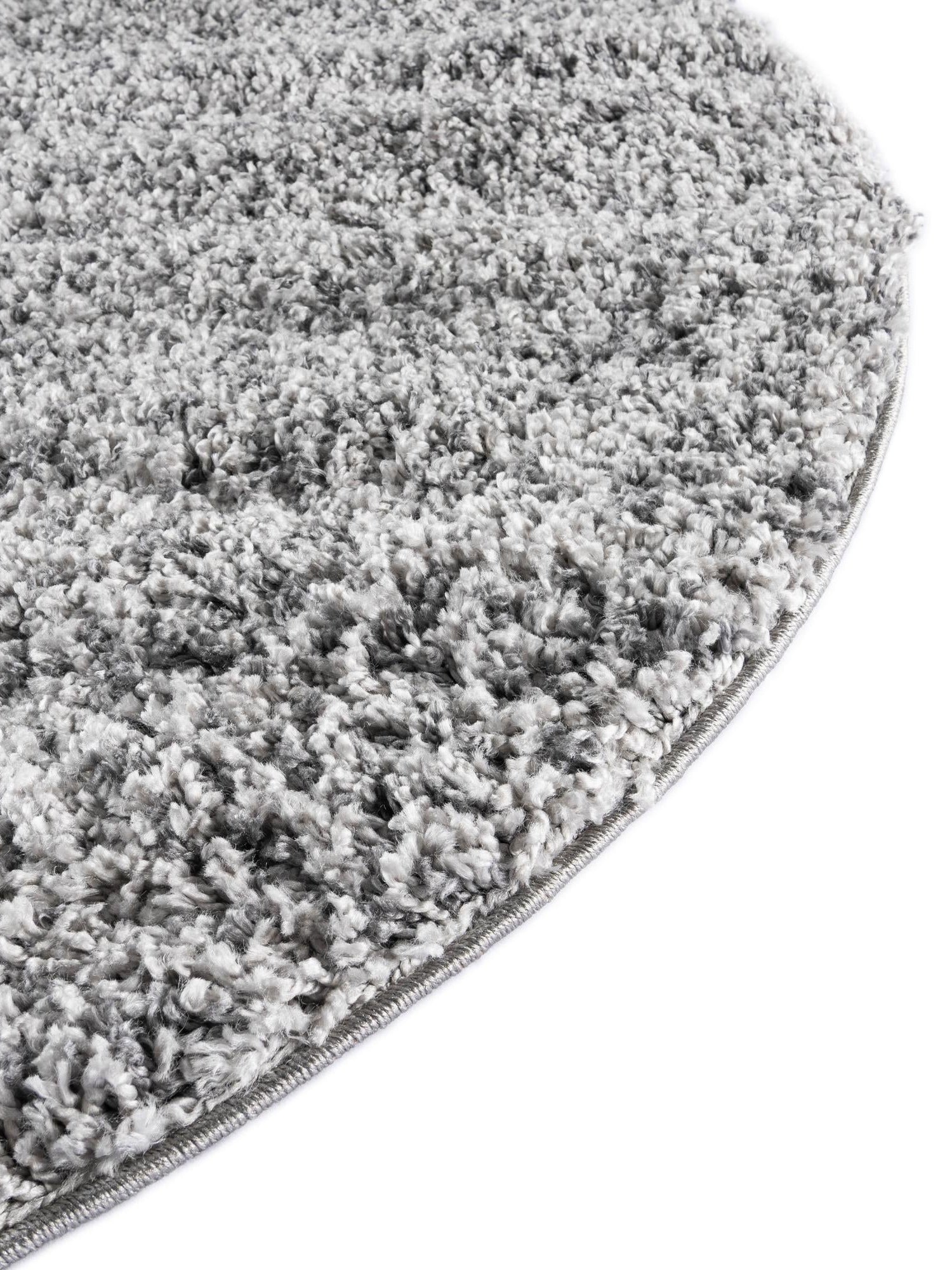 Gray 3' 3 x 3' 3 Hygge Shag Round Area Rug Thick Soft Touch Fluffy & Plush Shaggy Pile 100% Polypropylene With Jute Backing Modern Carpet for Sale at Rug Engine