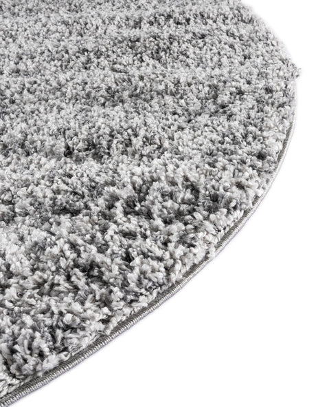 Gray 3' 3 x 3' 3 Hygge Shag Round Area Rug Thick Soft Touch Fluffy & Plush Shaggy Pile 100% Polypropylene With Jute Backing Modern Carpet for Sale at Rug Engine