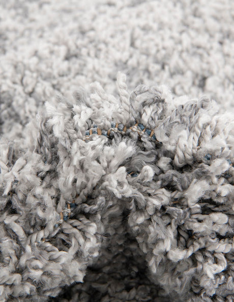 Gray 5' x 5' Hygge Shag Round Area Rug Thick Soft Touch Fluffy & Plush Shaggy Pile 100% Polypropylene With Jute Backing Modern Carpet for Sale at Rug Engine