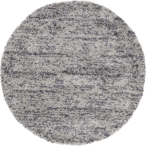 Gray 5' x 5' Hygge Shag Round Area Rug Thick Soft Touch Fluffy & Plush Shaggy Pile 100% Polypropylene With Jute Backing Modern Carpet for Sale at Rug Engine
