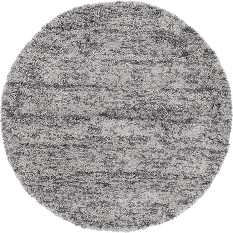 Gray 5' x 5' Hygge Shag Round Area Rug Thick Soft Touch Fluffy & Plush Shaggy Pile 100% Polypropylene With Jute Backing Modern Carpet for Sale at Rug Engine