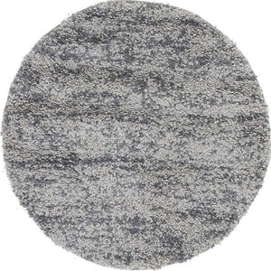Gray 3' 3 x 3' 3 Hygge Shag Round Area Rug Thick Soft Touch Fluffy & Plush Shaggy Pile 100% Polypropylene With Jute Backing Modern Carpet for Sale at Rug Engine