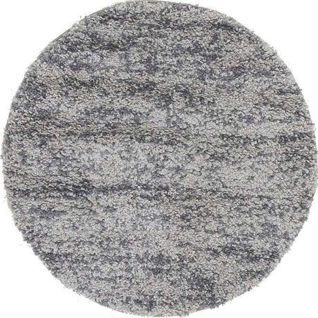 Gray 3' 3 x 3' 3 Hygge Shag Round Area Rug Thick Soft Touch Fluffy & Plush Shaggy Pile 100% Polypropylene With Jute Backing Modern Carpet for Sale at Rug Engine