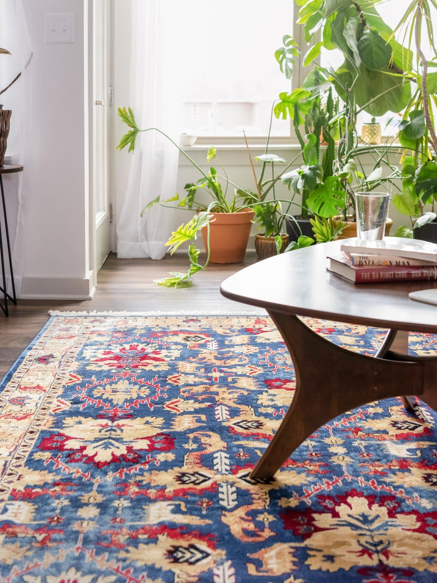 Blue 3' 3 x 5' 3 District Rectangle Area Rug 100% Polypropylene Easy Clean Stain Resistant Traditional Pattern Classic Carpet for Indoor Dining Living Office for Sale at Rug Engine