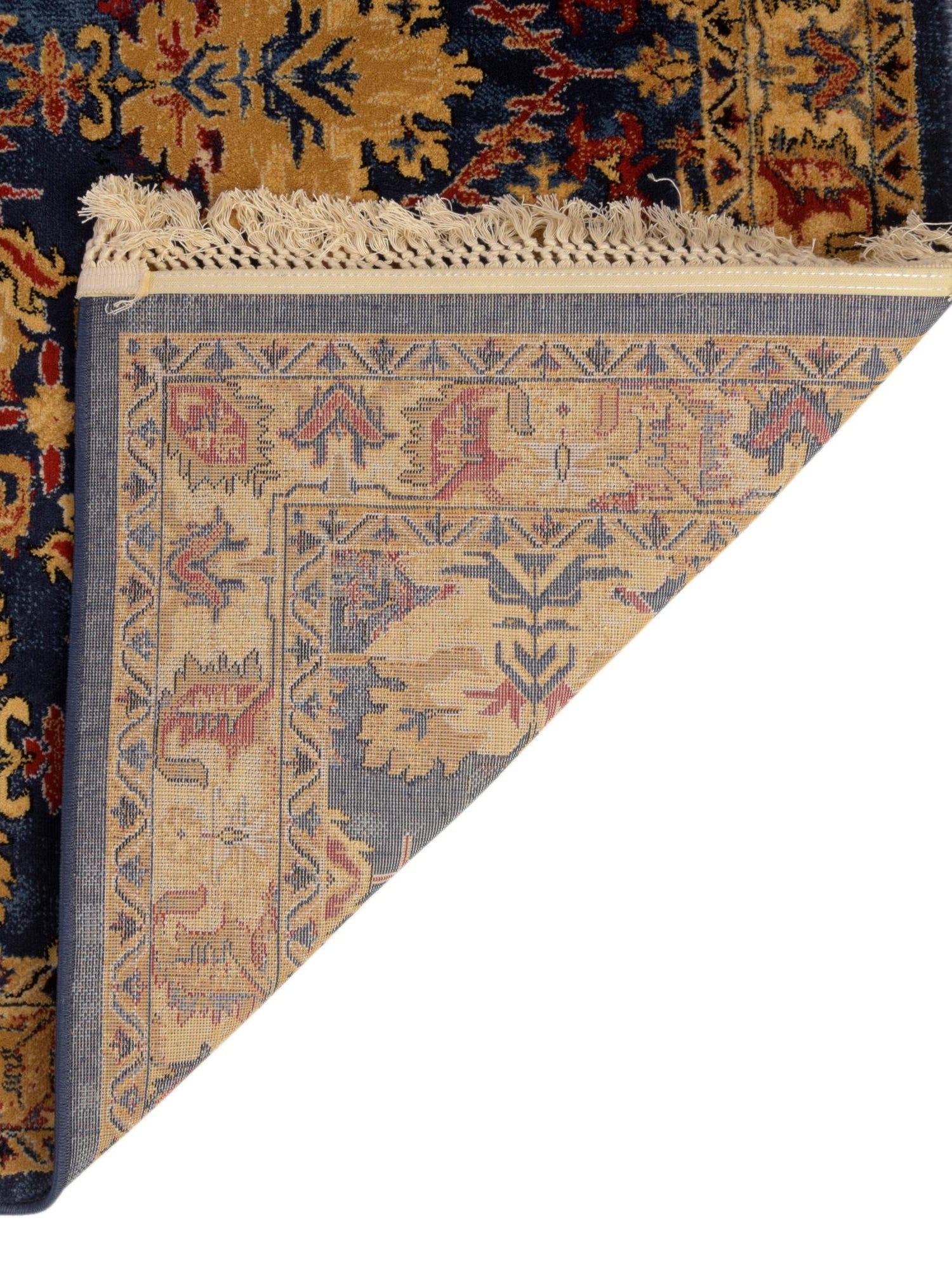Blue 6' x 9' District Rectangle Area Rug 100% Polypropylene Easy Clean Stain Resistant Traditional Pattern Classic Carpet for Indoor Dining Living Office for Sale at Rug Engine