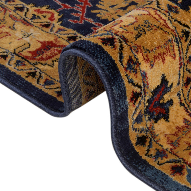 Blue 8' x 10' District Rectangle Area Rug 100% Polypropylene Easy Clean Stain Resistant Traditional Pattern Classic Carpet for Indoor Dining Living Office for Sale at Rug Engine