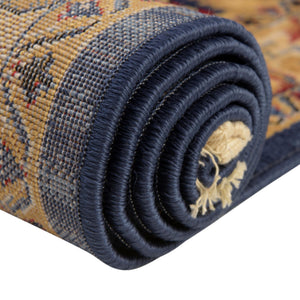 Blue 8' x 8' District Square Area Rug 100% Polypropylene Easy Clean Stain Resistant Traditional Pattern Classic Carpet for Indoor Dining Living Office for Sale at Rug Engine