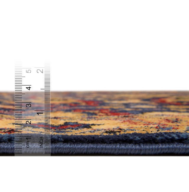Blue 2' 2 x 6' 1 District Runner Area Rug 100% Polypropylene Easy Clean Stain Resistant Traditional Pattern Classic Carpet for Indoor Dining Living Office for Sale at Rug Engine