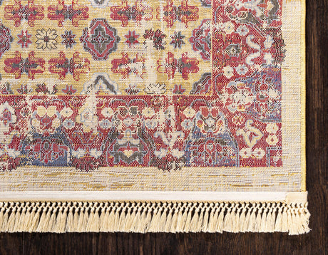 Beige 9' x 12' District Rectangle Area Rug 100% Polypropylene Easy Clean Stain Resistant Traditional Pattern Classic Carpet for Indoor Dining Living Office for Sale at Rug Engine