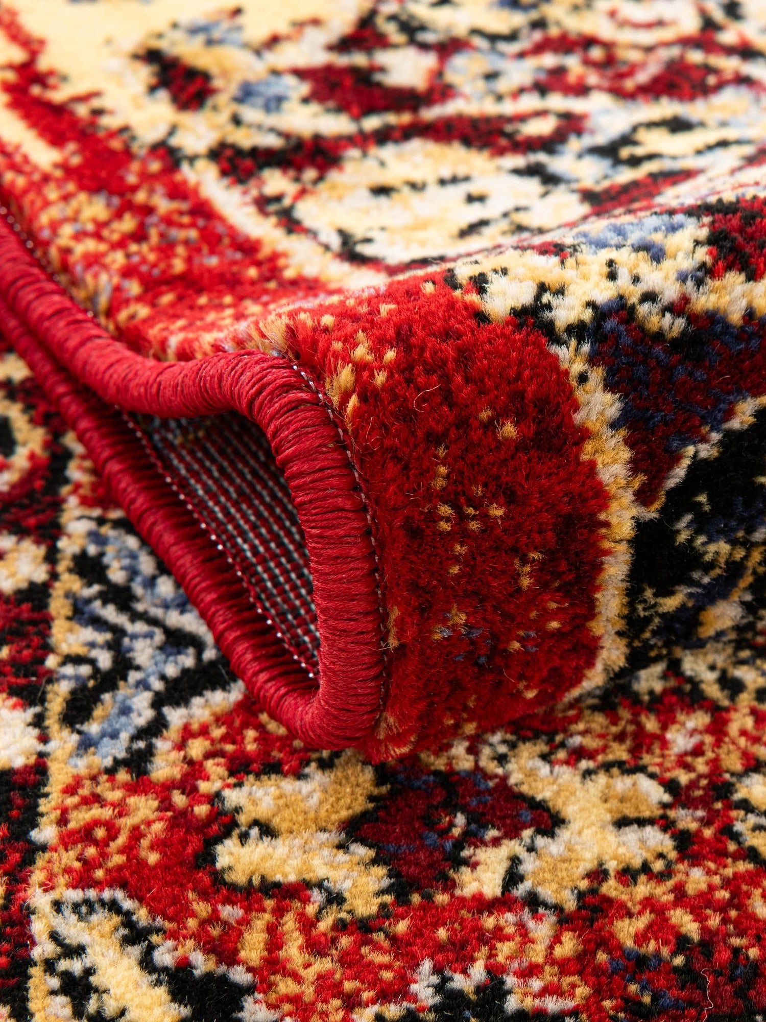 Red 10' x 13' 1 District Rectangle Area Rug 100% Polypropylene Easy Clean Stain Resistant Traditional Pattern Classic Carpet for Indoor Dining Living Office for Sale at Rug Engine