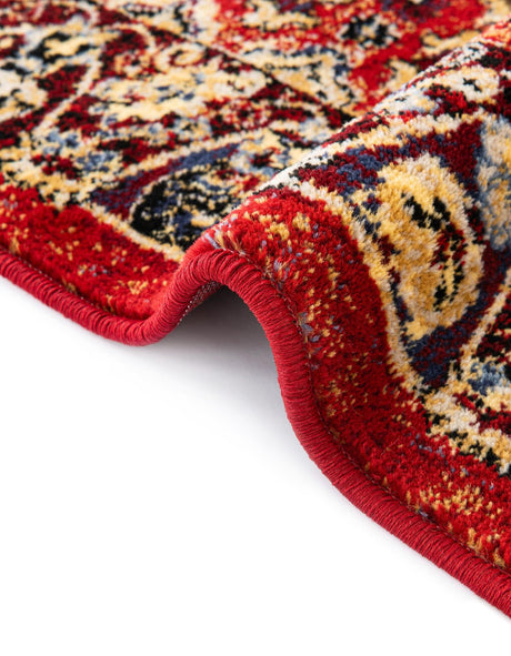 Red 7' 10 x 7' 10 District Square Area Rug 100% Polypropylene Easy Clean Stain Resistant Traditional Pattern Classic Carpet for Indoor Dining Living Office for Sale at Rug Engine