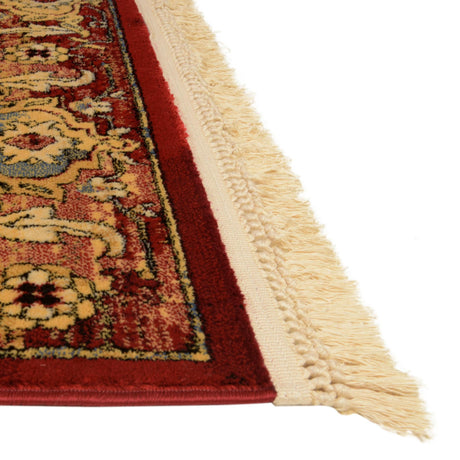 Red 6' x 9' District Rectangle Area Rug 100% Polypropylene Easy Clean Stain Resistant Traditional Pattern Classic Carpet for Indoor Dining Living Office for Sale at Rug Engine