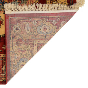 Red 7' 1 x 10' District Rectangle Area Rug 100% Polypropylene Easy Clean Stain Resistant Traditional Pattern Classic Carpet for Indoor Dining Living Office for Sale at Rug Engine