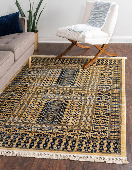 Beige 3' 3 x 5' 3 District Rectangle Area Rug 100% Polypropylene Easy Clean Stain Resistant Traditional Pattern Classic Carpet for Indoor Dining Living Office for Sale at Rug Engine