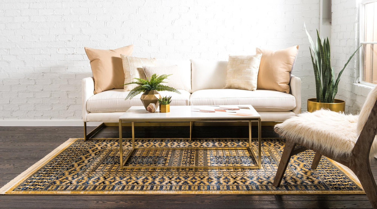Beige 3' 3 x 5' 3 District Rectangle Area Rug 100% Polypropylene Easy Clean Stain Resistant Traditional Pattern Classic Carpet for Indoor Dining Living Office for Sale at Rug Engine