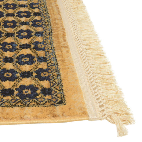 Beige 8' x 8' District Square Area Rug 100% Polypropylene Easy Clean Stain Resistant Traditional Pattern Classic Carpet for Indoor Dining Living Office for Sale at Rug Engine