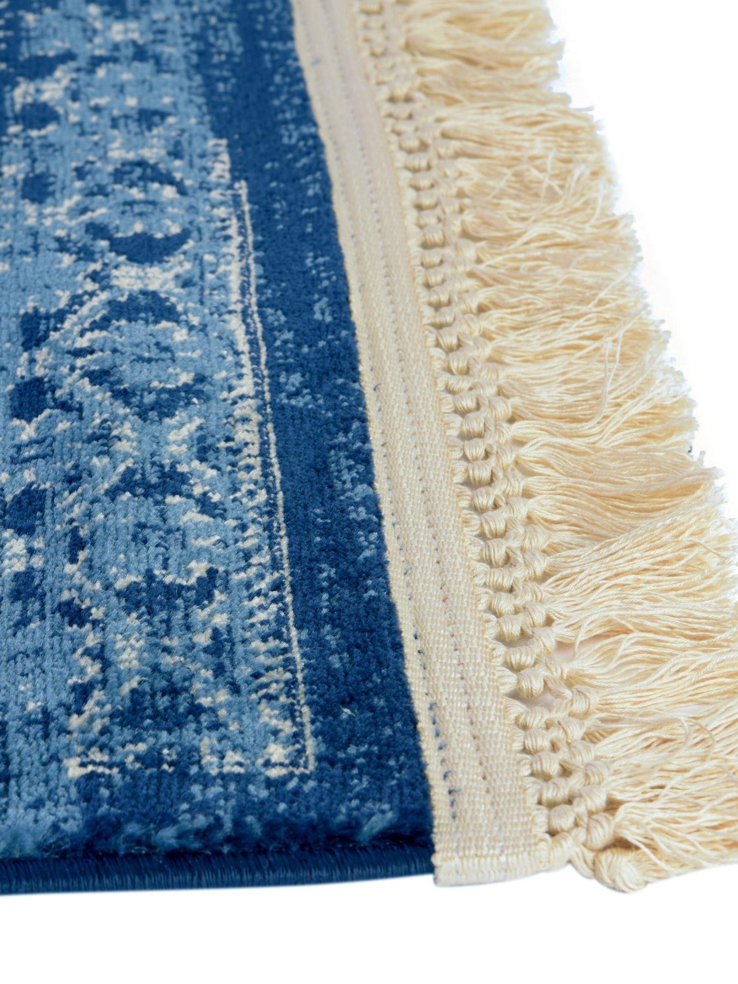 Blue 2' x 3' District Rectangle Area Rug 100% Polypropylene Easy Clean Stain Resistant Traditional Pattern Classic Carpet for Indoor Dining Living Office for Sale at Rug Engine