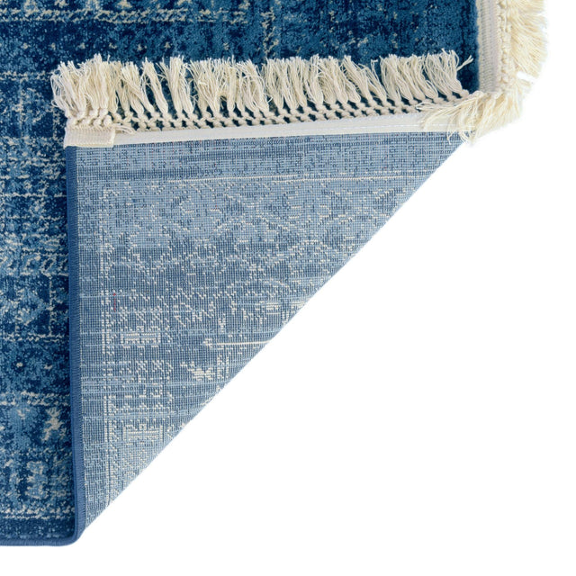 Blue 7' 10 x 11' District Rectangle Area Rug 100% Polypropylene Easy Clean Stain Resistant Traditional Pattern Classic Carpet for Indoor Dining Living Office for Sale at Rug Engine