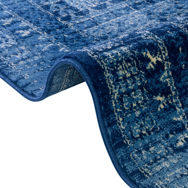 Blue 2' x 3' District Rectangle Area Rug 100% Polypropylene Easy Clean Stain Resistant Traditional Pattern Classic Carpet for Indoor Dining Living Office for Sale at Rug Engine