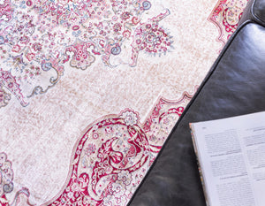 Cream 5' 1 x 7' 5 Qom Bamboo Silk Rectangle Area Rug 100% Bamboo Silk with Cotton Backing Luxury Traditional Design Carpet for Interior Design for Sale at Rug Engine