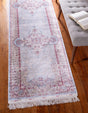 Light Blue 2' 7 x 9' 10 Qom Bamboo Silk Runner Area Rug 100% Bamboo Silk with Cotton Backing Luxury Traditional Design Carpet for Interior Design for Sale at Rug Engine