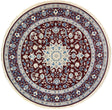 Burgundy 10' x 10' Classical Round Area Rug Traditional Classic Pattern Design Carpet for Indoor Living Room, Dining, Office, Den, Basement for Sale at Rug Engine