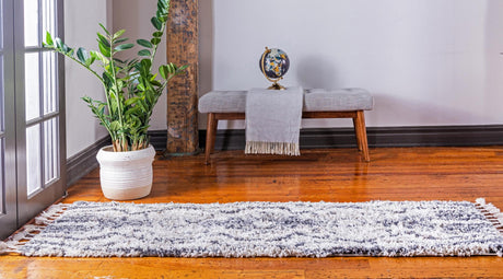 Gray 2' 7 x 8' 2 Hygge Shag Runner Area Rug Thick Soft Touch Fluffy & Plush Shaggy Pile 100% Polypropylene With Jute Backing Modern Carpet for Sale at Rug Engine