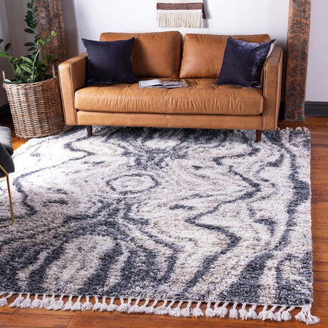 Gray 8' x 8' Hygge Shag Square Area Rug Thick Soft Touch Fluffy & Plush Shaggy Pile 100% Polypropylene With Jute Backing Modern Carpet for Sale at Rug Engine