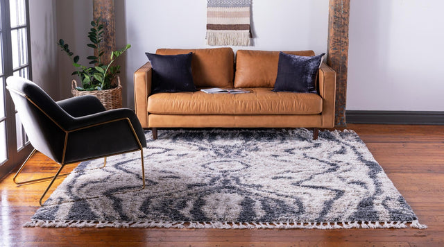 Gray 8' x 8' Hygge Shag Square Area Rug Thick Soft Touch Fluffy & Plush Shaggy Pile 100% Polypropylene With Jute Backing Modern Carpet for Sale at Rug Engine
