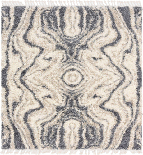 Gray 8' x 8' Hygge Shag Square Area Rug Thick Soft Touch Fluffy & Plush Shaggy Pile 100% Polypropylene With Jute Backing Modern Carpet for Sale at Rug Engine