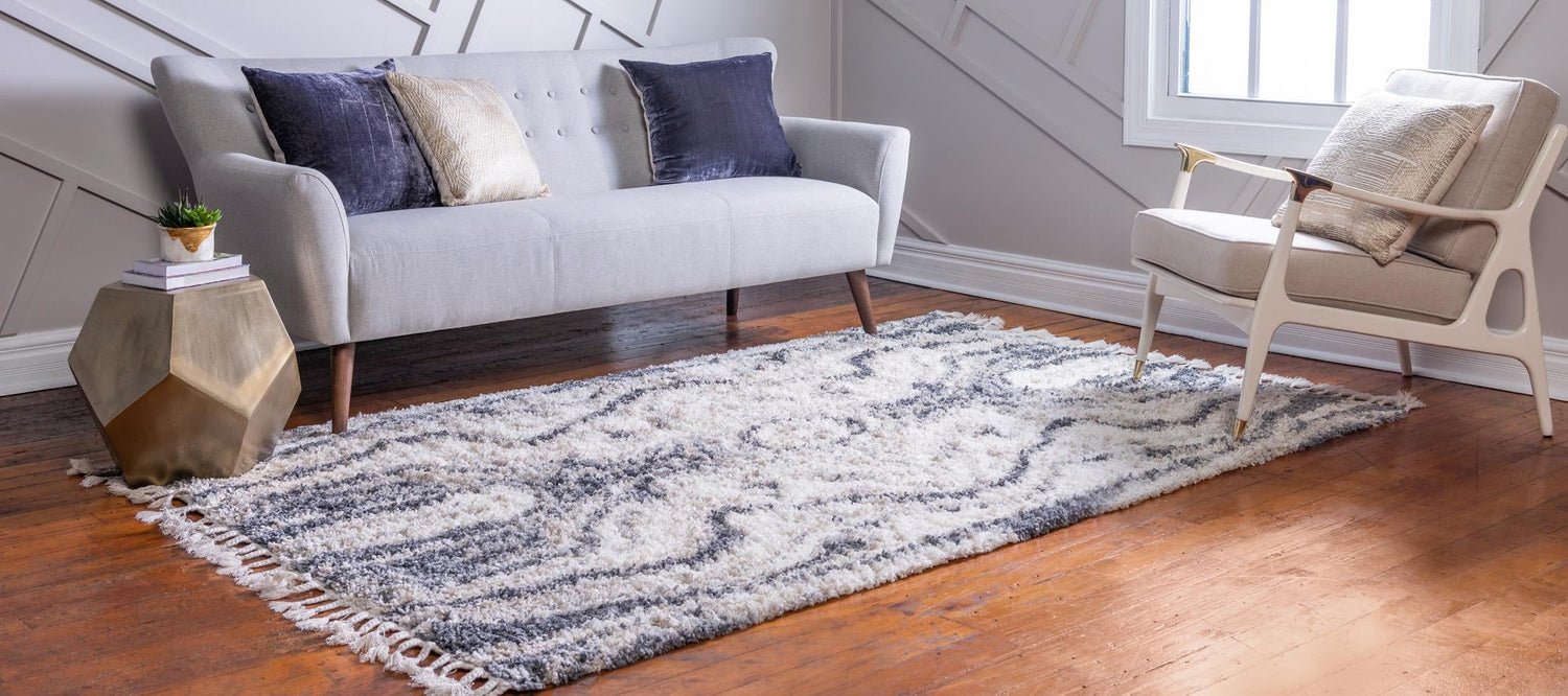 Gray 8' x 10' Hygge Shag Rectangle Area Rug Thick Soft Touch Fluffy & Plush Shaggy Pile 100% Polypropylene With Jute Backing Modern Carpet for Sale at Rug Engine