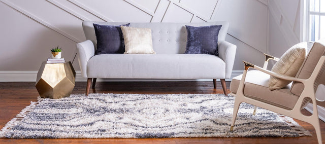 Gray 8' x 10' Hygge Shag Rectangle Area Rug Thick Soft Touch Fluffy & Plush Shaggy Pile 100% Polypropylene With Jute Backing Modern Carpet for Sale at Rug Engine