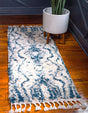Blue 2' 2 x 6' Hygge Shag Runner Area Rug Thick Soft Touch Fluffy & Plush Shaggy Pile 100% Polypropylene With Jute Backing Modern Carpet for Sale at Rug Engine