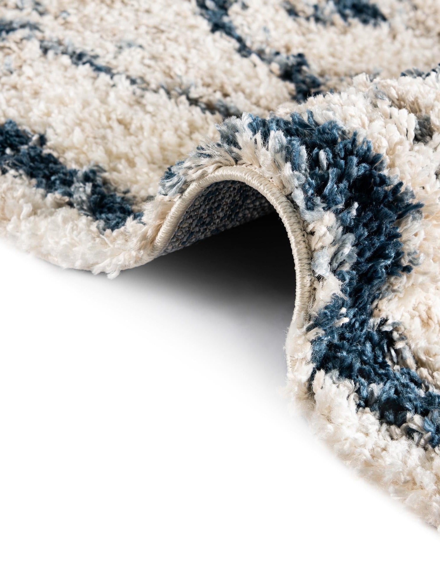 Blue 2' 7 x 8' 2 Hygge Shag Runner Area Rug Thick Soft Touch Fluffy & Plush Shaggy Pile 100% Polypropylene With Jute Backing Modern Carpet for Sale at Rug Engine