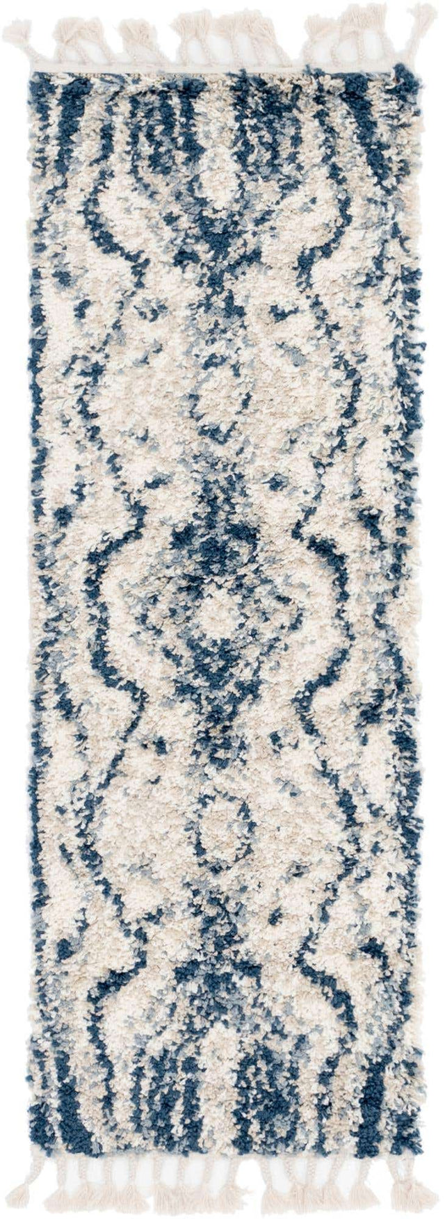 Blue 2' 2 x 6' Hygge Shag Runner Area Rug Thick Soft Touch Fluffy & Plush Shaggy Pile 100% Polypropylene With Jute Backing Modern Carpet for Sale at Rug Engine