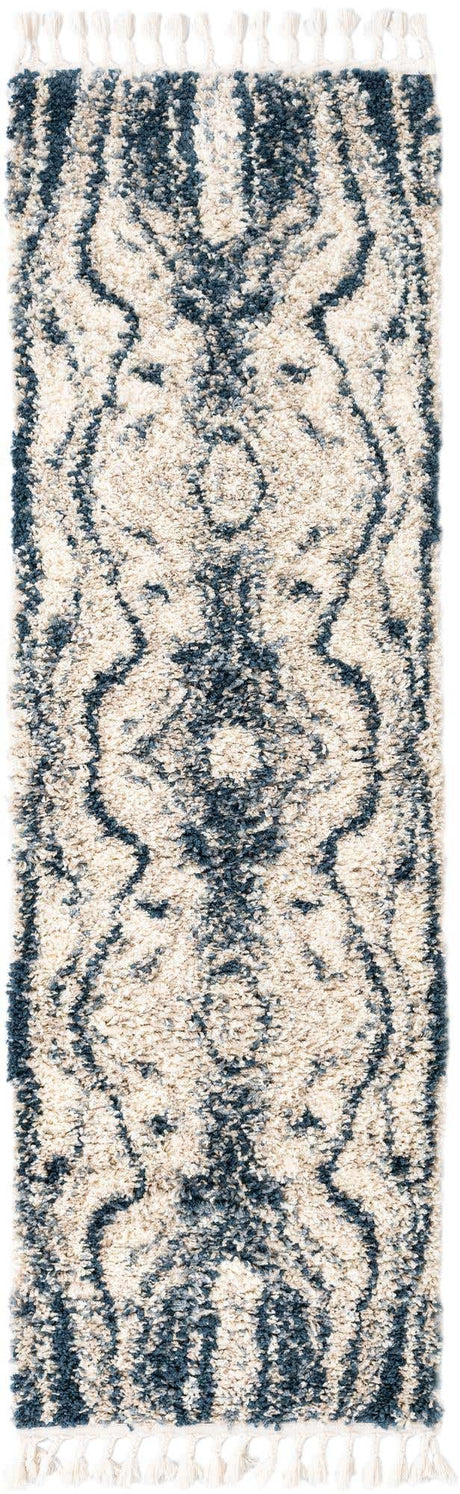 Blue 2' 7 x 8' 2 Hygge Shag Runner Area Rug Thick Soft Touch Fluffy & Plush Shaggy Pile 100% Polypropylene With Jute Backing Modern Carpet for Sale at Rug Engine