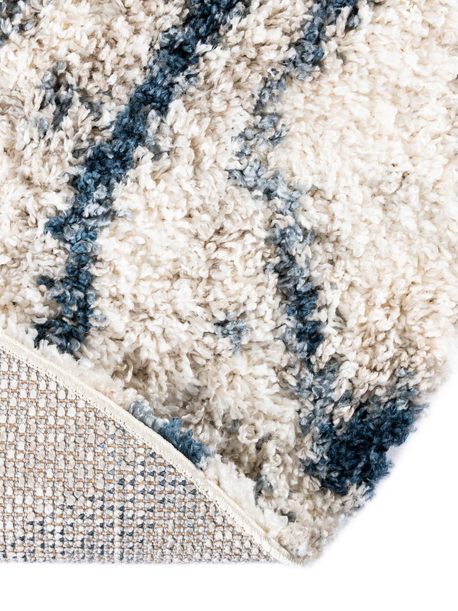 Blue 3' 3 x 3' 3 Hygge Shag Round Area Rug Thick Soft Touch Fluffy & Plush Shaggy Pile 100% Polypropylene With Jute Backing Modern Carpet for Sale at Rug Engine