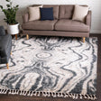 Blue 8' x 8' Hygge Shag Square Area Rug Thick Soft Touch Fluffy & Plush Shaggy Pile 100% Polypropylene With Jute Backing Modern Carpet for Sale at Rug Engine