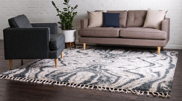 Blue 8' x 8' Hygge Shag Square Area Rug Thick Soft Touch Fluffy & Plush Shaggy Pile 100% Polypropylene With Jute Backing Modern Carpet for Sale at Rug Engine