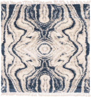 Blue 8' x 8' Hygge Shag Square Area Rug Thick Soft Touch Fluffy & Plush Shaggy Pile 100% Polypropylene With Jute Backing Modern Carpet for Sale at Rug Engine