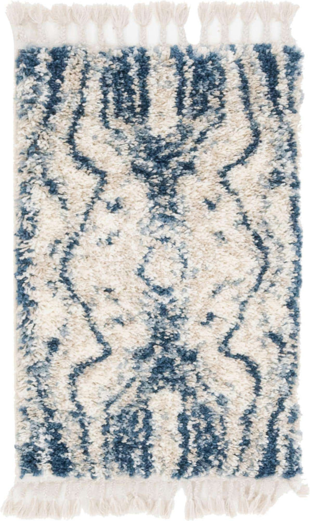 Blue 2' 2 x 3' 1 Hygge Shag Rectangle Area Rug Thick Soft Touch Fluffy & Plush Shaggy Pile 100% Polypropylene With Jute Backing Modern Carpet for Sale at Rug Engine