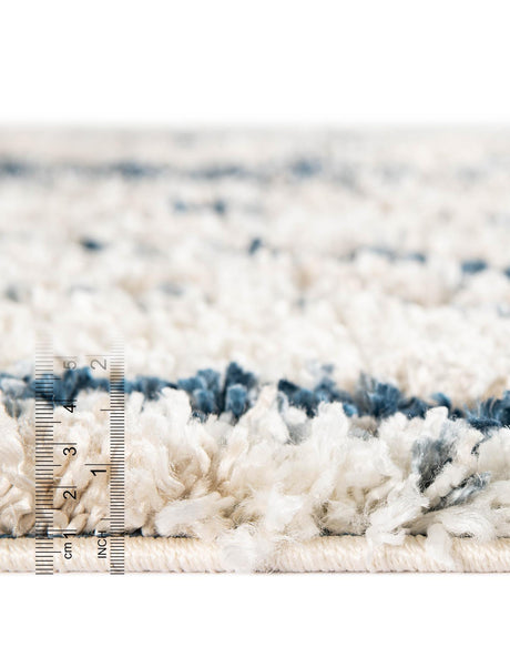 Blue 4' 1 x 6' 1 Hygge Shag Rectangle Area Rug Thick Soft Touch Fluffy & Plush Shaggy Pile 100% Polypropylene With Jute Backing Modern Carpet for Sale at Rug Engine