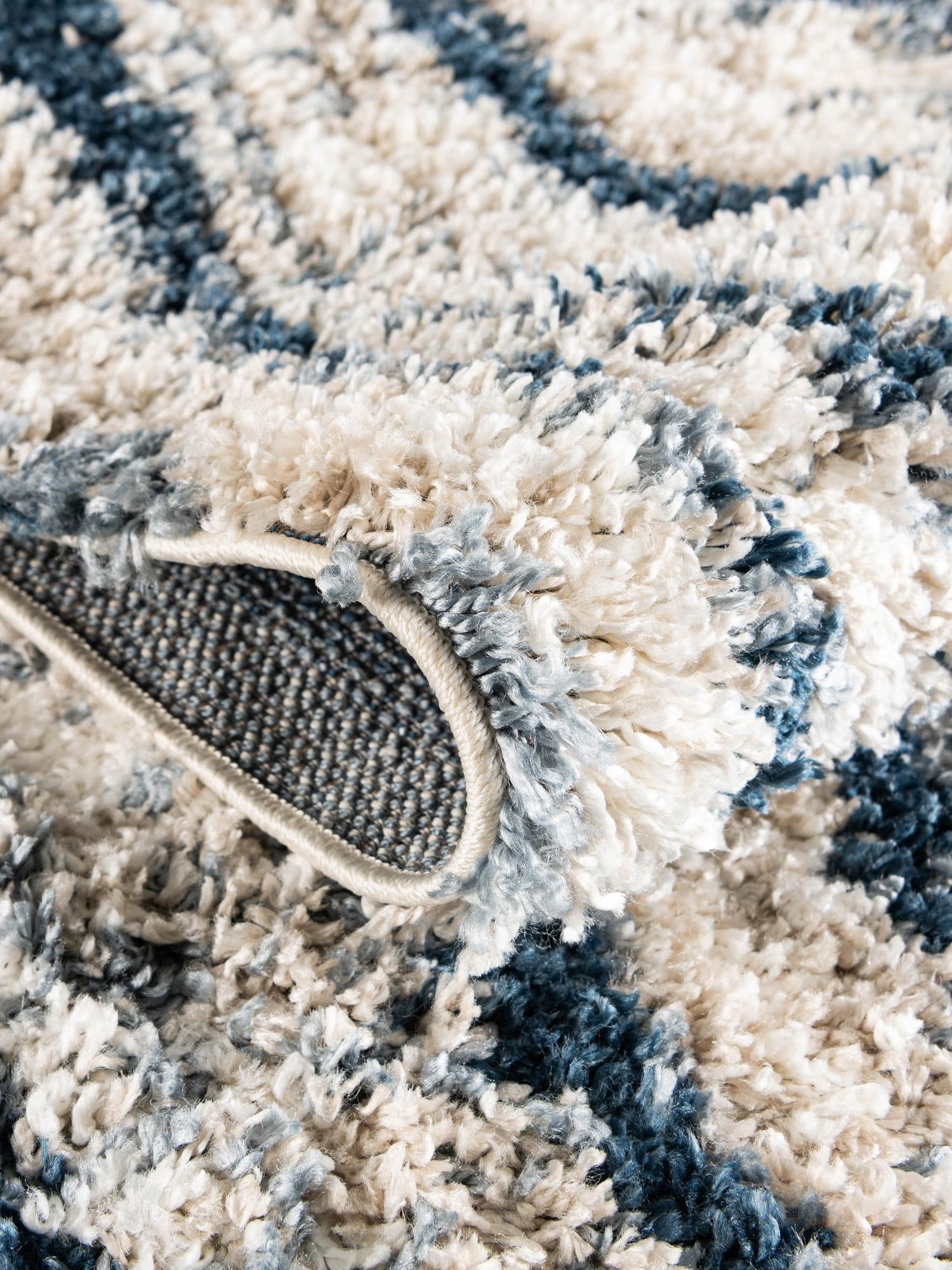 Blue 9' x 12' 2 Hygge Shag Rectangle Area Rug Thick Soft Touch Fluffy & Plush Shaggy Pile 100% Polypropylene With Jute Backing Modern Carpet for Sale at Rug Engine
