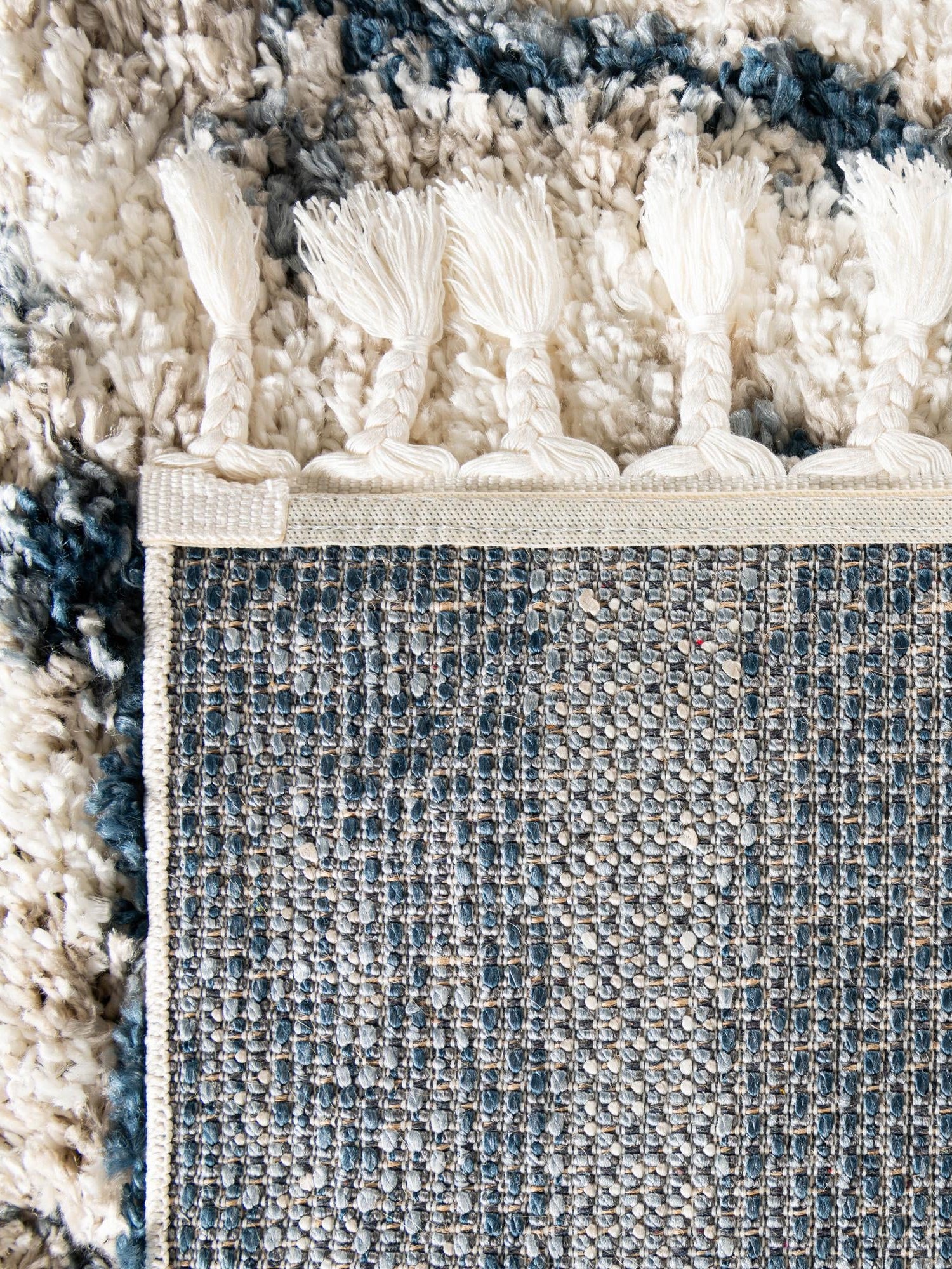Blue 9' x 12' 2 Hygge Shag Rectangle Area Rug Thick Soft Touch Fluffy & Plush Shaggy Pile 100% Polypropylene With Jute Backing Modern Carpet for Sale at Rug Engine