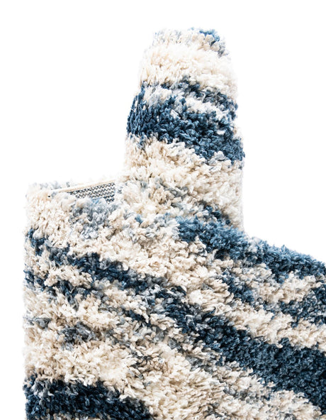 Blue 9' x 12' 2 Hygge Shag Rectangle Area Rug Thick Soft Touch Fluffy & Plush Shaggy Pile 100% Polypropylene With Jute Backing Modern Carpet for Sale at Rug Engine
